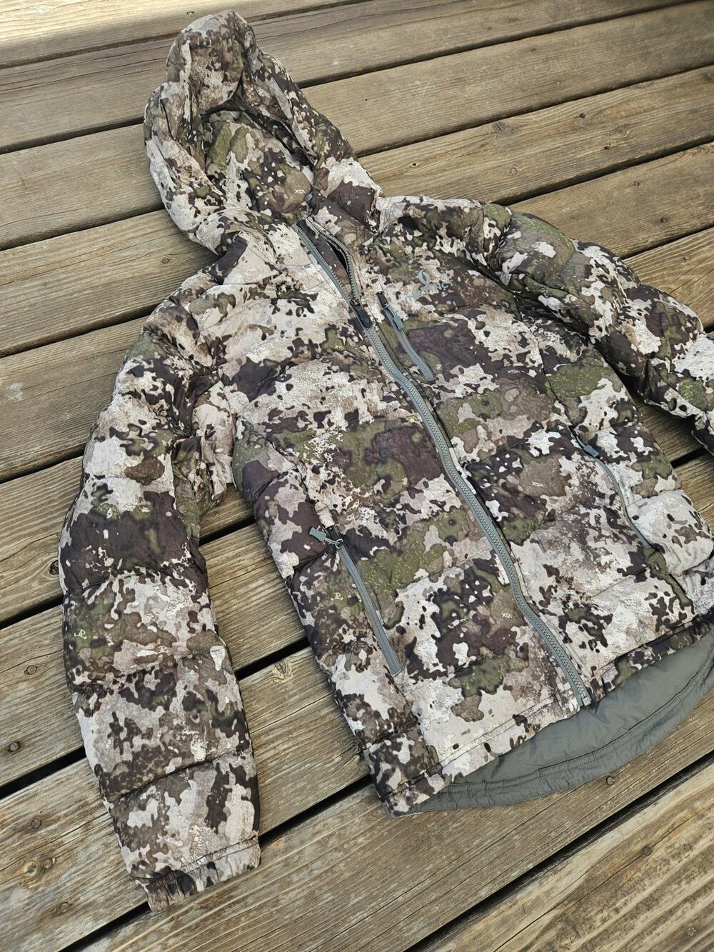 Cabela's Instinct Super-Warm Puffy Jacket Men S Small TrueTimber VSX Down Camo